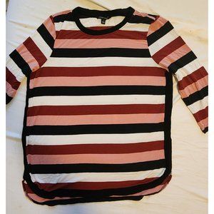 41 Hawthorn Stripe 3/4 Sleeve Top Womens Size Large